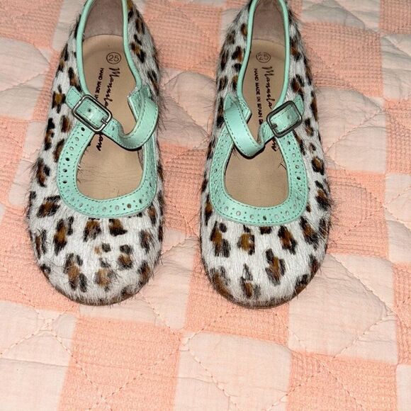Manuela de Juan fur leopard Mary Jane sz 25 - Picture 1 of 4